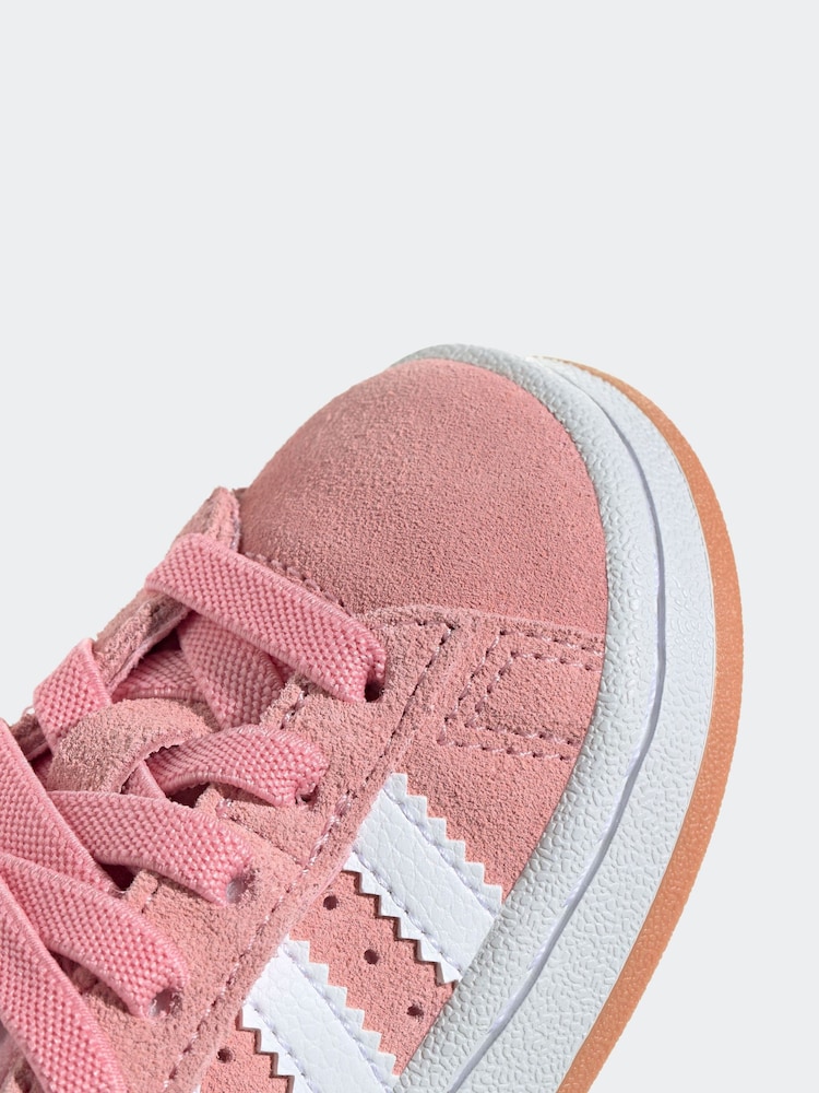 adidas Originals Light Pink Campus 00s Elastic Lace Trainers - Image 9 of 10