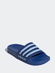 adidas Blue Kids Adilette Youth Sliders - Image 3 of 9