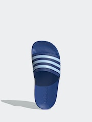adidas Blue Kids Adilette Youth Sliders - Image 6 of 9