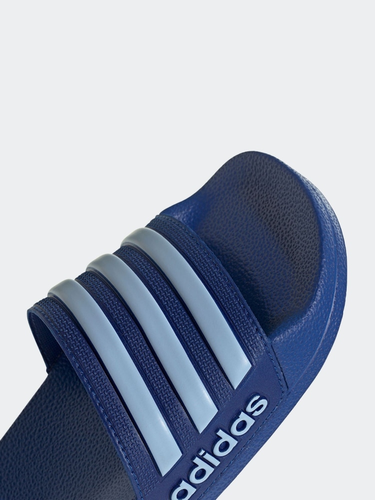 adidas Blue Kids Adilette Youth Sliders - Image 8 of 9