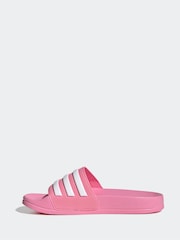 adidas Pink Kids Adilette Youth Sliders - Image 2 of 9