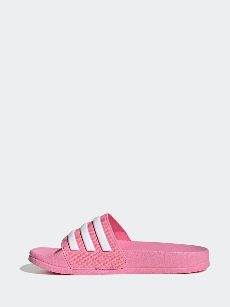 adidas Pink Kids Adilette Youth Sliders - Image 2 of 9