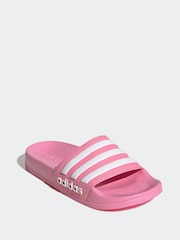 adidas Pink Kids Adilette Youth Sliders - Image 3 of 9