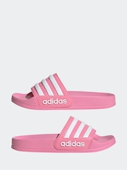 adidas Pink Kids Adilette Youth Sliders - Image 5 of 9