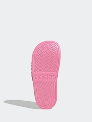adidas Pink Kids Adilette Youth Sliders - Image 7 of 9
