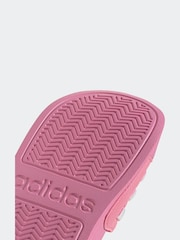 adidas Pink Kids Adilette Youth Sliders - Image 9 of 9