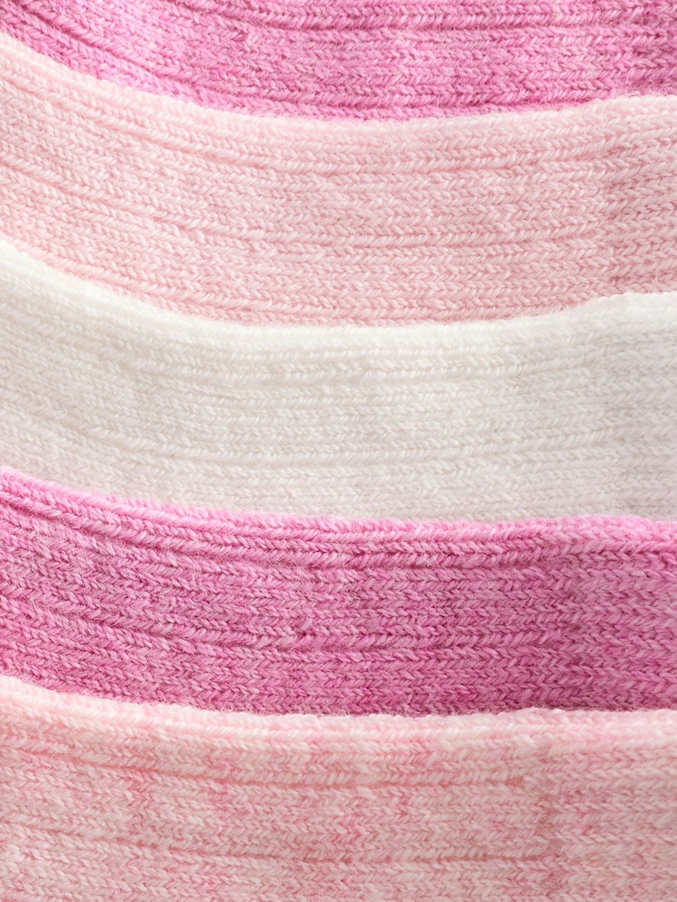Pink Rib Baby Socks 5 Pack (0mths-2yrs) - Image 2 of 6