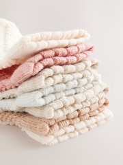 Pink Cosmetic Baby Cable Socks 7 Pack (0mths-2yrs) - Image 2 of 3