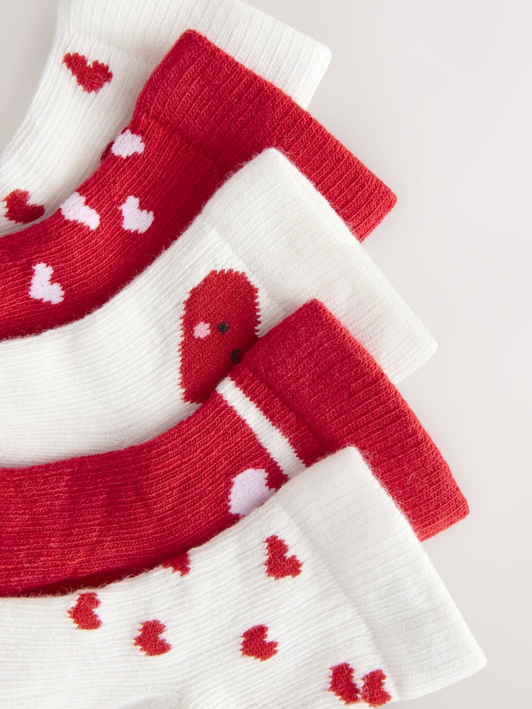 Red Heart Baby Socks 5 Pack (0mths-2yrs) - Image 2 of 3