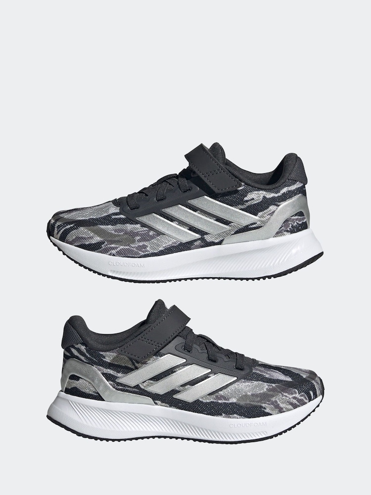 adidas Silver / Grey Runfalcon 5 Trainers - Image 5 of 9