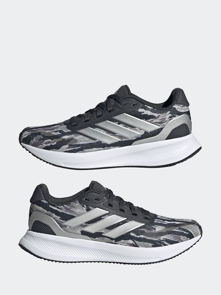 Pantofi sport de alergare pentru juniori adidas RunFalcon 5 cu șireturi - Image 5 of 9