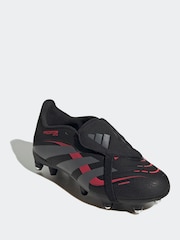 adidas Black Kids Predator League Fold Over Tongue Soft Ground Boots - Image 3 of 9