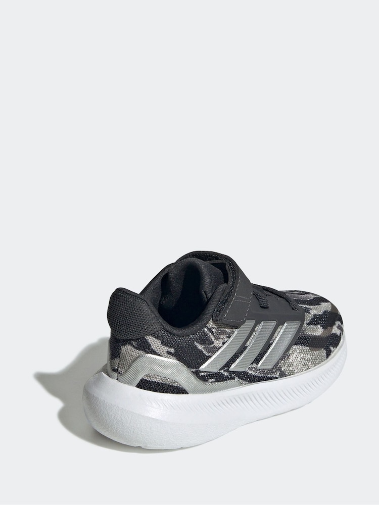 adidas Silver / Grey Runfalcon Runfalcon 5 Infant Trainers - Image 4 of 9