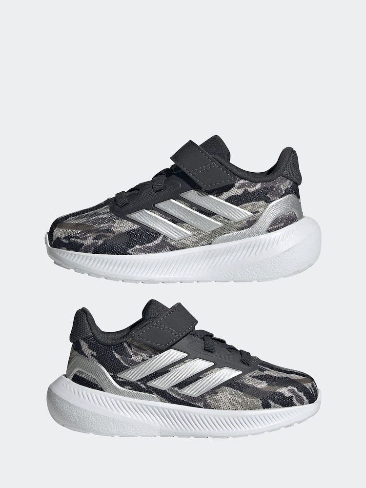 adidas Silver / Grey Runfalcon Runfalcon 5 Infant Trainers - Image 5 of 9