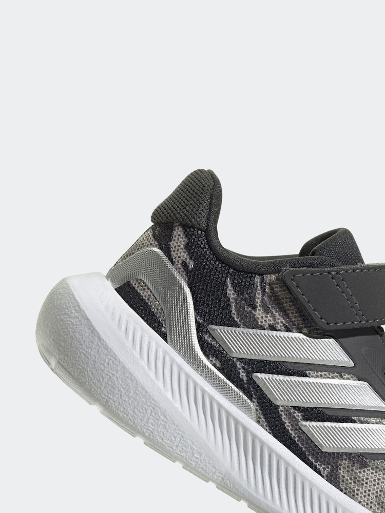 adidas Silver / Grey Runfalcon Runfalcon 5 Infant Trainers - Image 8 of 9