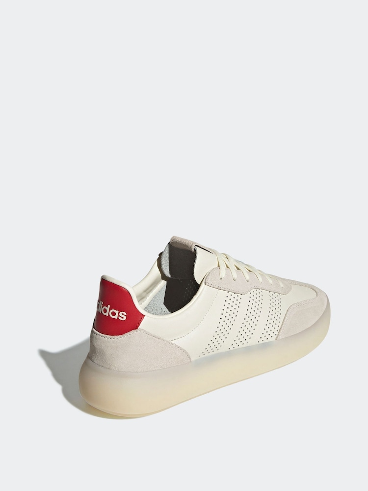 adidas White/Red Barreda Decode Trainers - Image 9 of 9