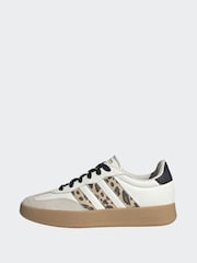 adidas White cream Barreda Animal Print Trainers - Image 2 of 9