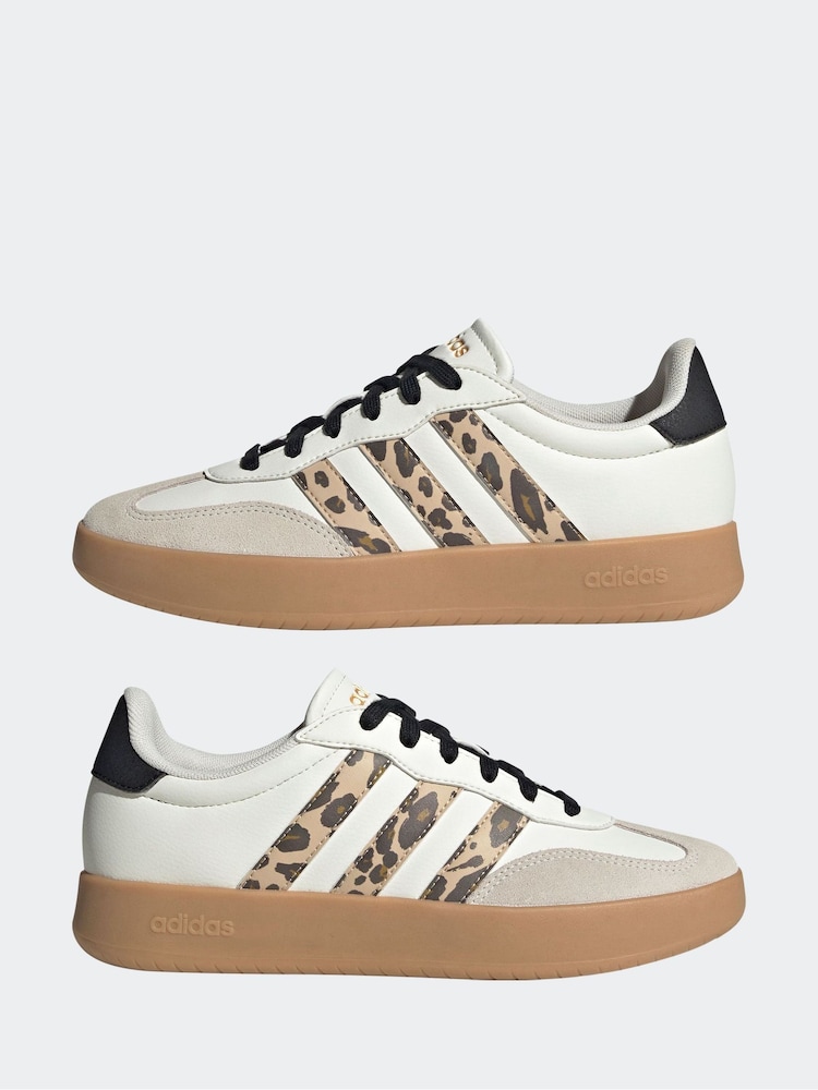 adidas White cream Barreda Trainers - Image 5 of 9