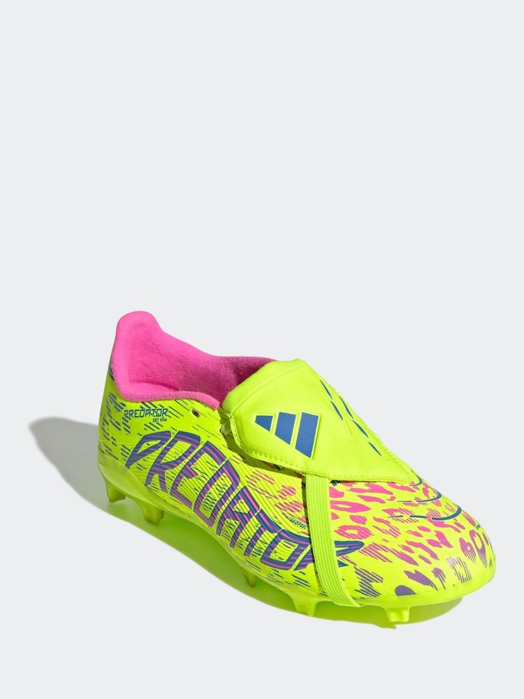 adidas Green Kids Predator League Fold-Over Tongue Firm Ground Boots - Image 1 of 9