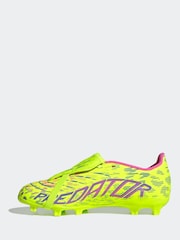 adidas Green Kids Predator League Fold-Over Tongue Firm Ground Boots - Image 3 of 9
