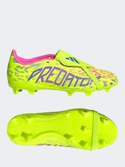adidas Green Kids Predator League Fold-Over Tongue Firm Ground Boots - Image 4 of 9