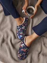 Navy Skiing Animals Slippers - Image 1 of 8