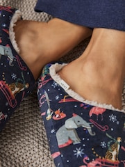 Navy Skiing Animals Slippers - Image 3 of 8
