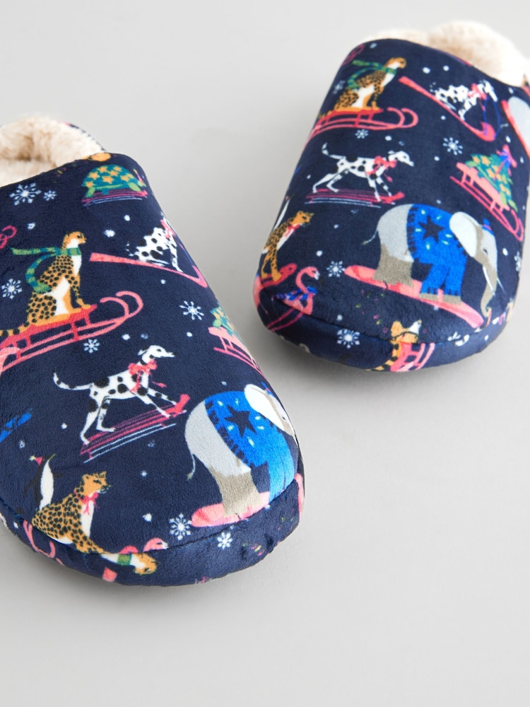 Navy Skiing Animals Slippers - Image 8 of 8