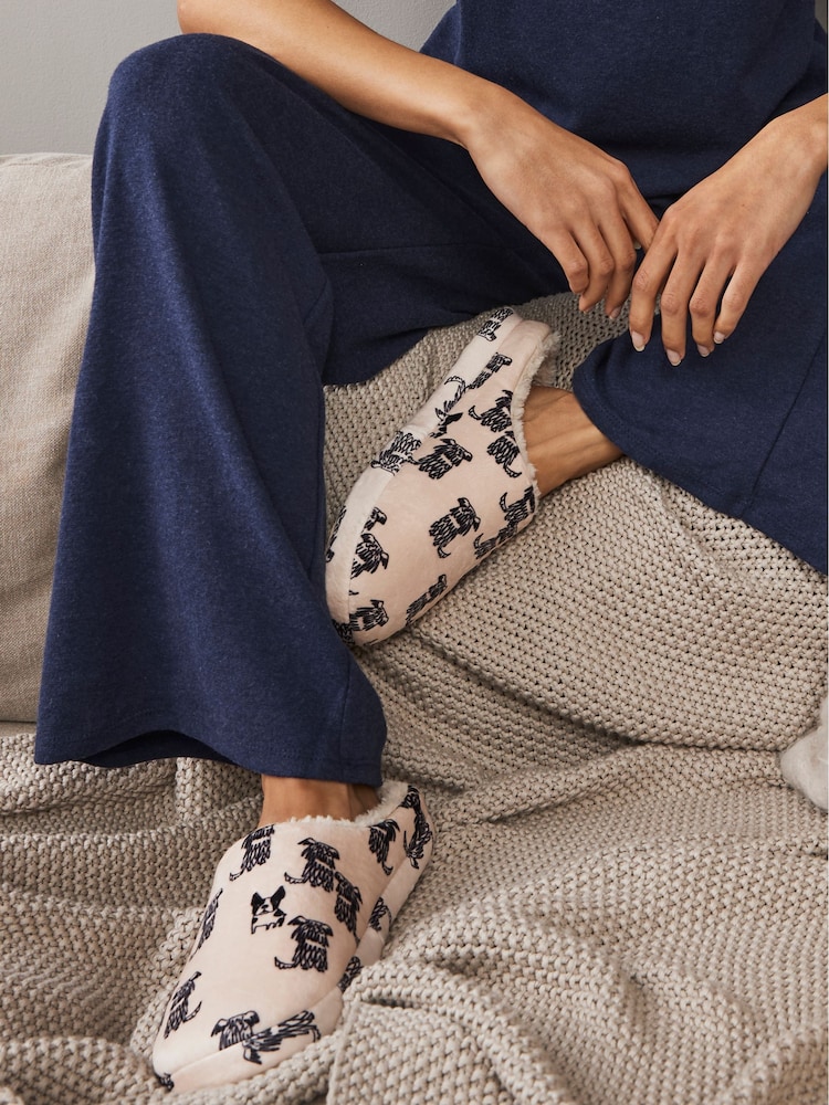 Ecru Dogs Slippers - Image 1 of 8