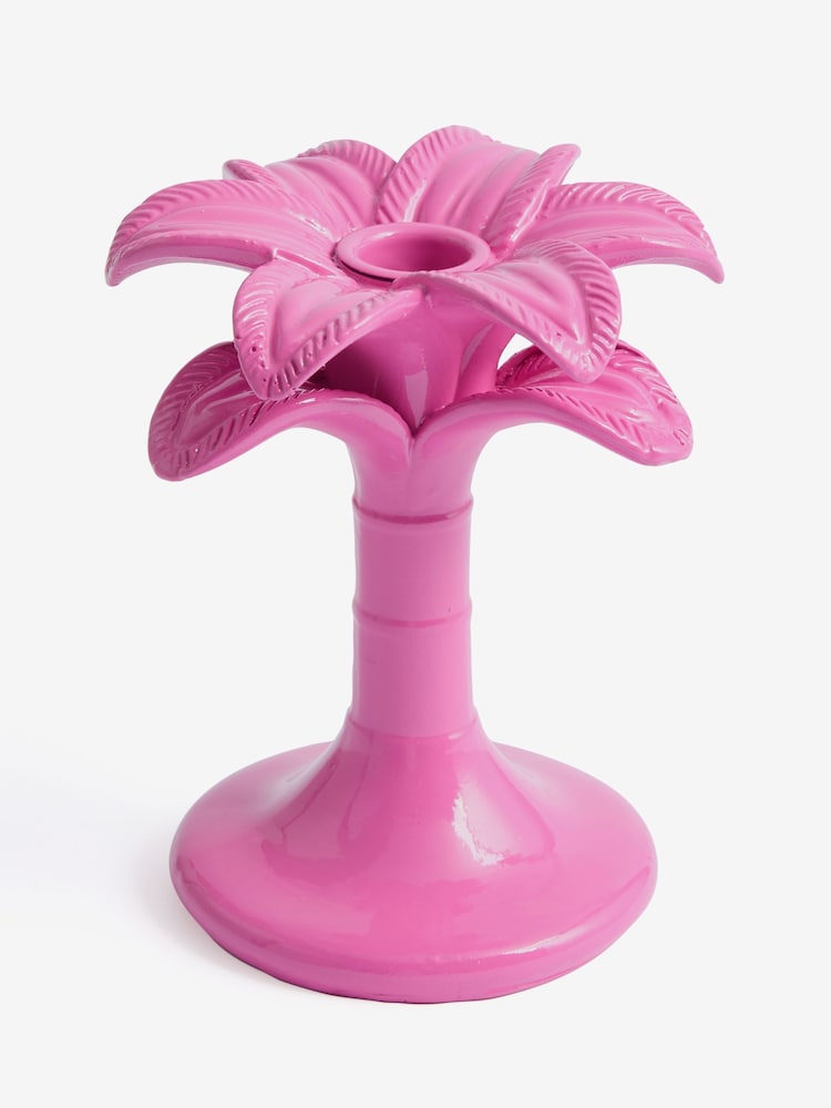 Rockett St George Pink Palm Tree Taper Holder - Image 2 of 5