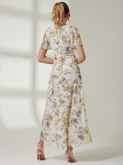 Jolie Moi Cream Front Buckle Detail Maxi Dress - Image 2 of 6