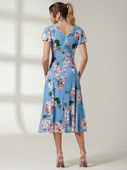 Jolie Moi Rella Midikleid aus Netzstoff mit Flügelärmeln - Bild 2 von 6