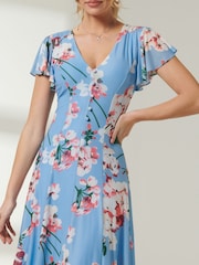 Jolie Moi Rella Midikleid aus Netzstoff mit Flügelärmeln - Bild 3 von 6
