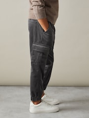 Reiss Steel Grey Aymos 9-13 yrs Corduroy Drawstring Trousers - Image 1 of 4