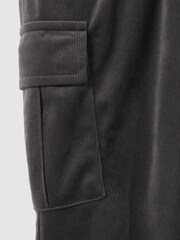 Reiss Steel Grey Aymos 9-13 yrs Corduroy Drawstring Trousers - Image 4 of 4