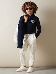 Reiss Off White Aymos 9-13 yrs Corduroy Drawstring Trousers - Image 1 of 3