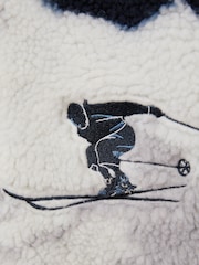 Reiss Blue Alwin 3-9 yrs Ski Landscape Fleece Jacket - Image 4 of 4