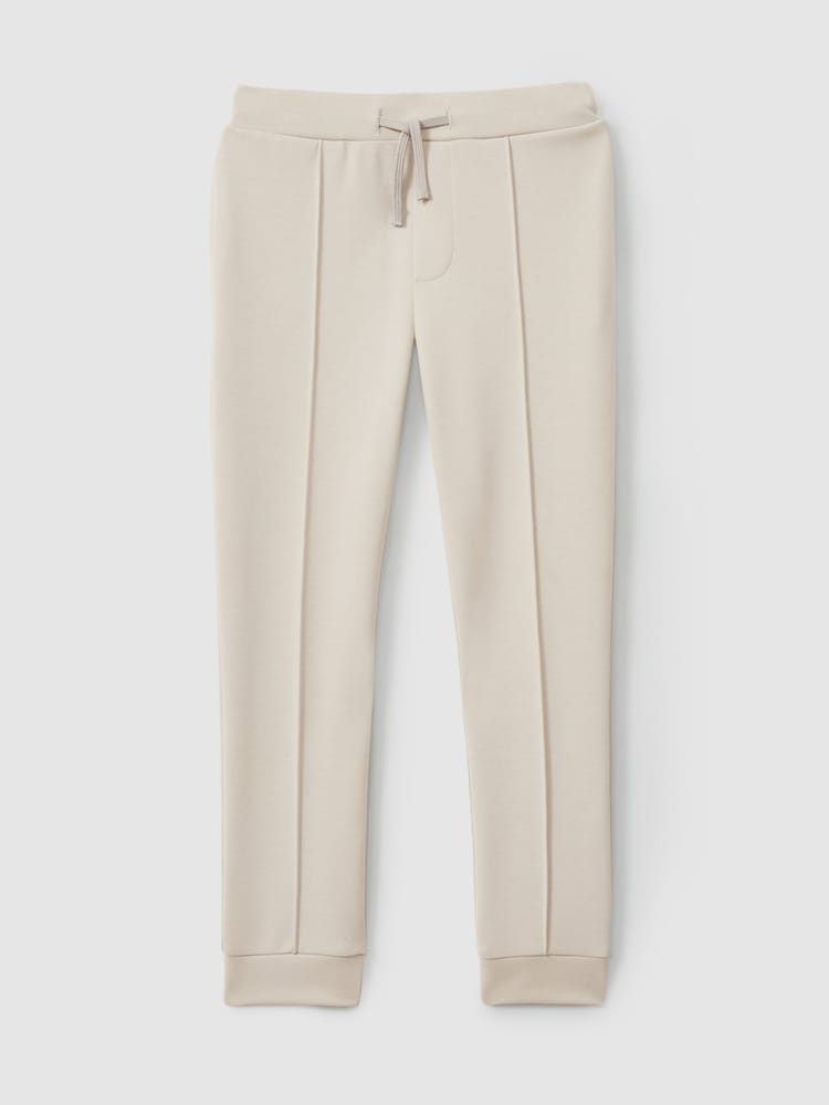 Reiss Cement Premier 13-14 yrs Interlock Jersey Drawstring Joggers - Image 1 of 4