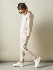 Reiss Cement Premier 13-14 yrs Interlock Jersey Drawstring Joggers - Image 2 of 4