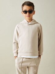Reiss Cement Fabien 3-9 yrs Interlock Jersey Hoodie - Image 3 of 4