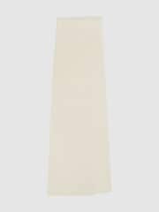 Off White - Reiss Chesterfield Ribbed Merino Scarf - Imagen 1 de 4