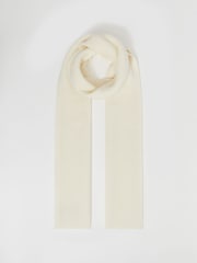 Off White - Reiss Chesterfield Ribbed Merino Scarf - Imagen 3 de 4