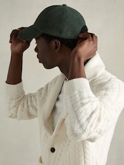 Reiss Dark Green Benton Corduroy Baseball Cap - Image 2 of 4