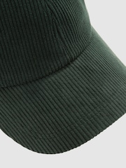 Reiss Dark Green Benton Corduroy Baseball Cap - Image 4 of 4