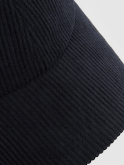 Reiss Dark Navy Benton Corduroy Baseball Cap - Image 4 of 4