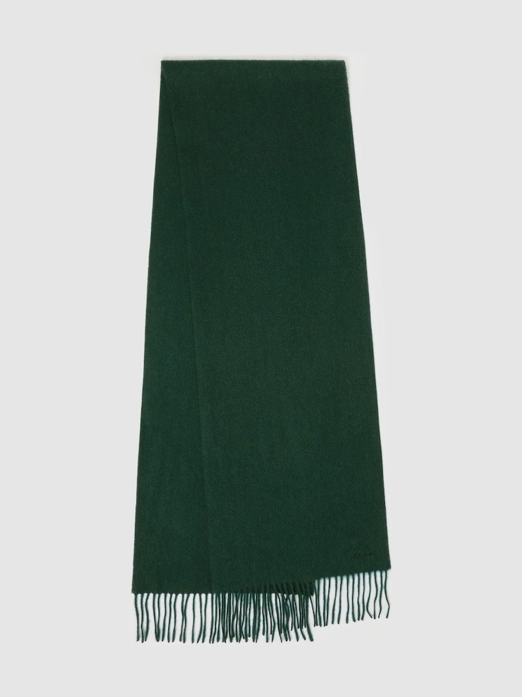 Verde oscuro - Bufanda de lana y cachemira Picton de Reiss - Imagen 1 de 4