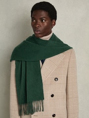 Verde oscuro - Bufanda de lana y cachemira Picton de Reiss - Imagen 2 de 4