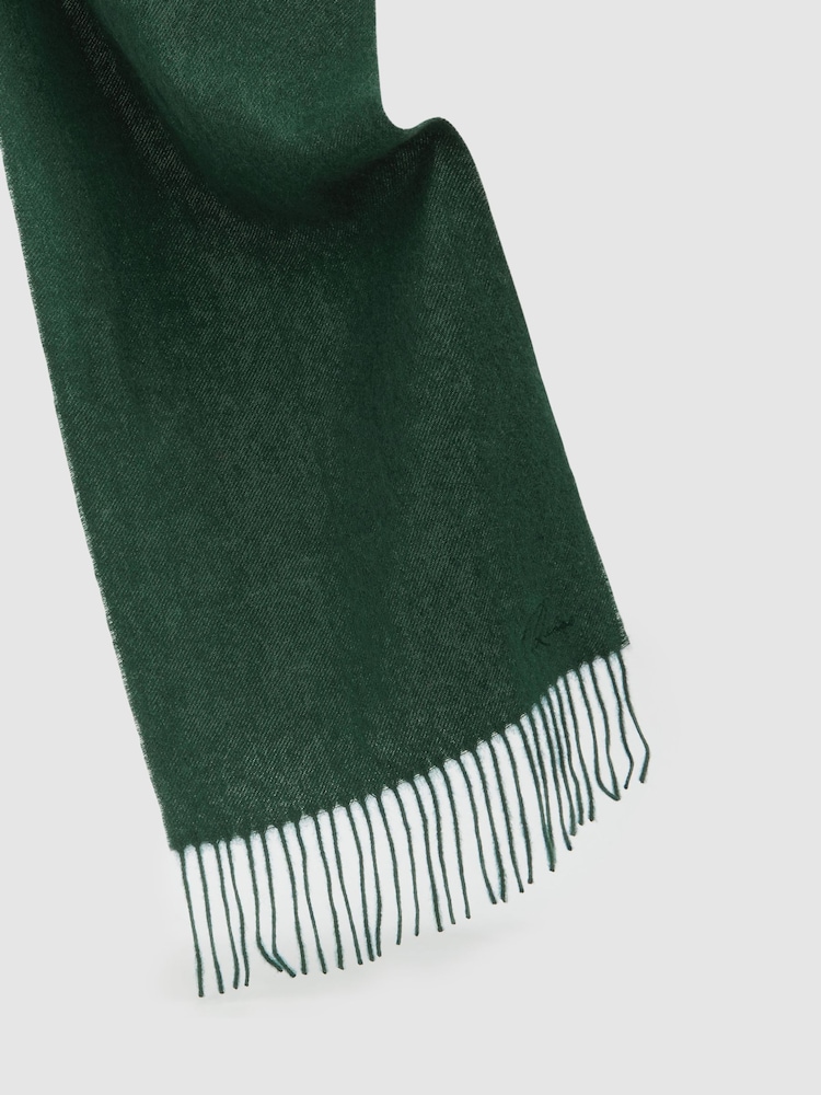 Verde oscuro - Bufanda de lana y cachemira Picton de Reiss - Imagen 4 de 4
