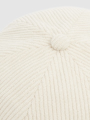 Reiss Off White Benton Corduroy Baseball Cap - Image 4 of 4