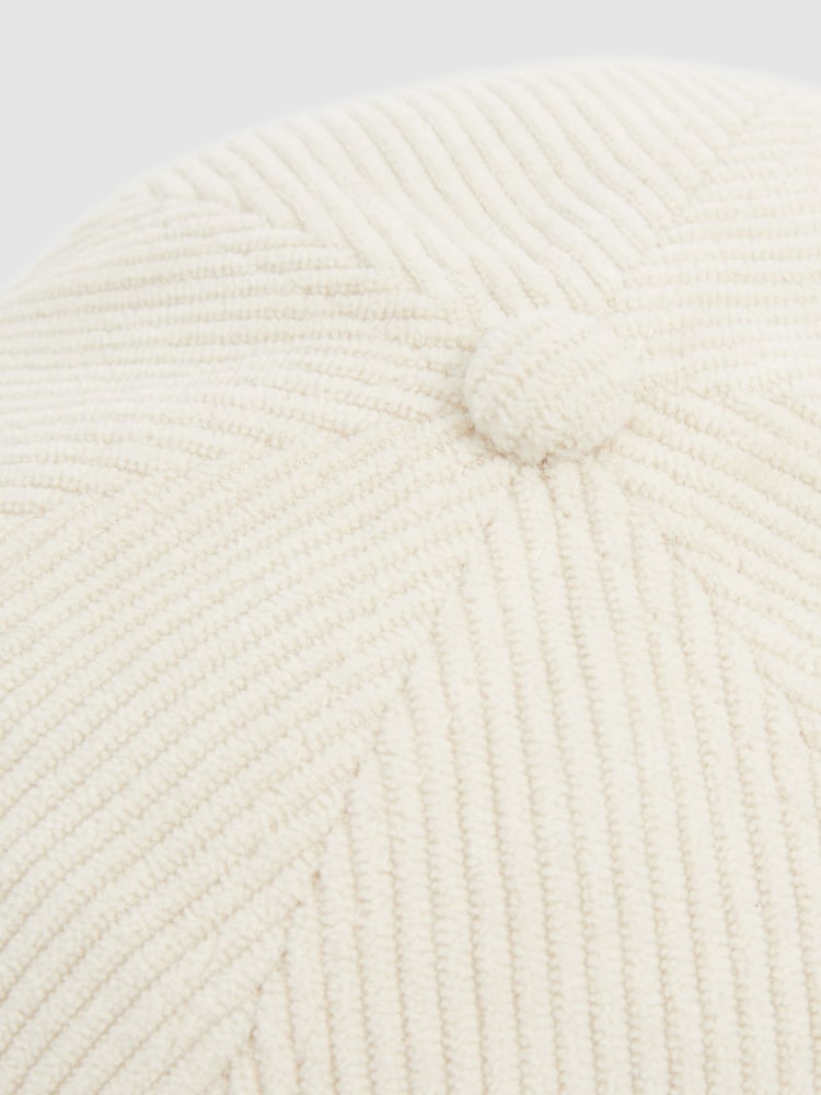 Reiss Off White Benton Corduroy Baseball Cap - Image 4 of 4